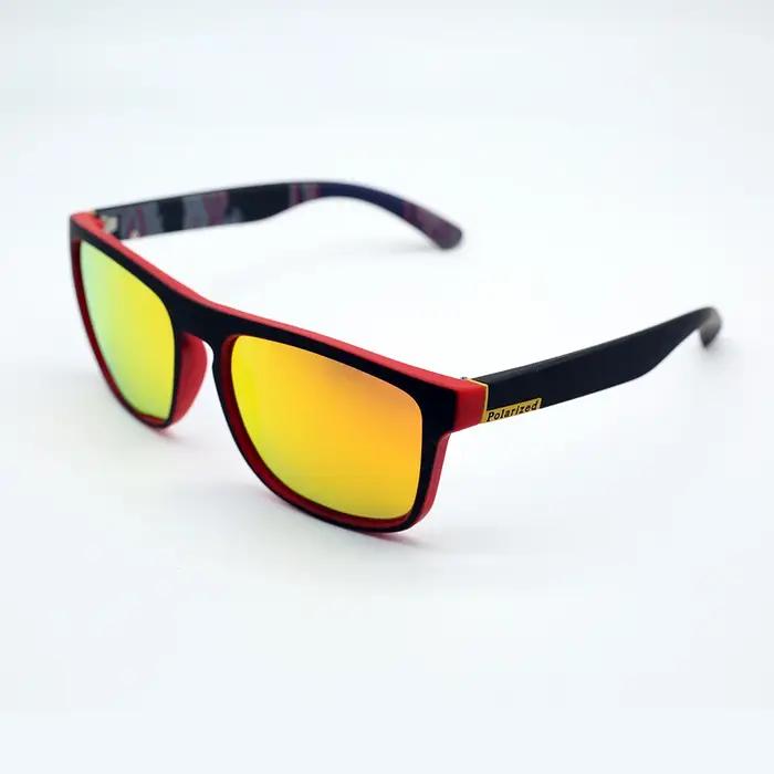 Lunettes de sport polarisées UV400 monture carrée métal personnalisables homme femme
