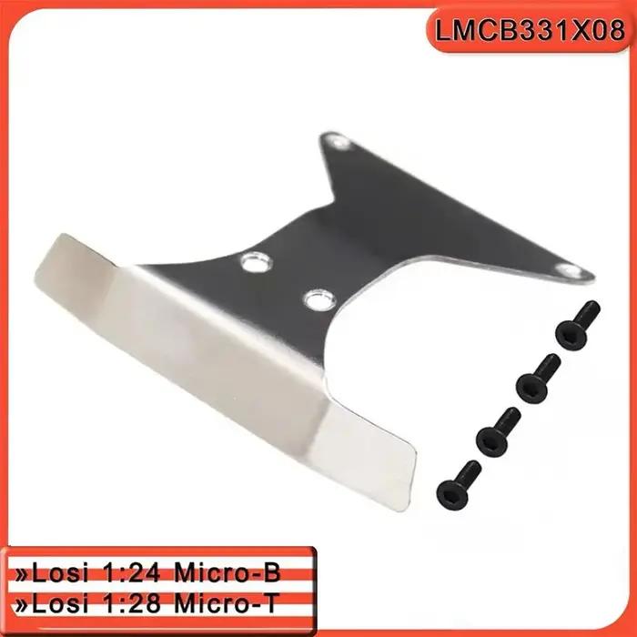 Plaque antidérapante avant en acier inoxydable 304 pour Losi 1:24 Micro-B 1:28 Micro-T, pièce de mise à niveau de Protection de châssis robuste