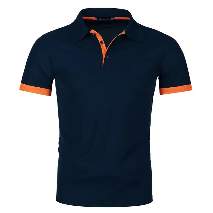 Manches courtes pour hommes, couleur assortie, mode avec revers pour hommes, manches courtes