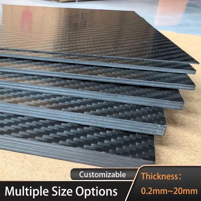 1PCS 3K Twill Matte Carbon Fiber Sheet 100x250mm 100% Pure Carbon Panel card 0.5mm-5mm Thick Carbon Fiber Model Material