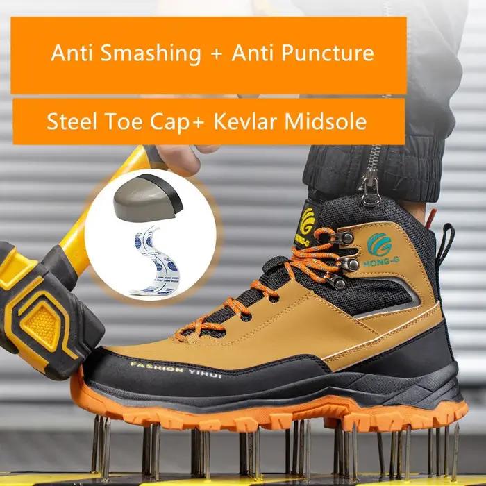Chaussures de sécurité homme baskets imperméables bout en acier pour travail en milieu industriel et agricole à offrir comme cadeau professionnel