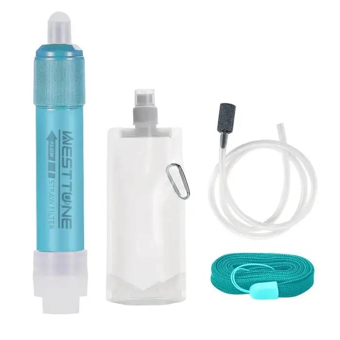 TUP ensemble de paille en plein air mini filtre purificateur d'eau de purification de survivre ou de camping fournitures