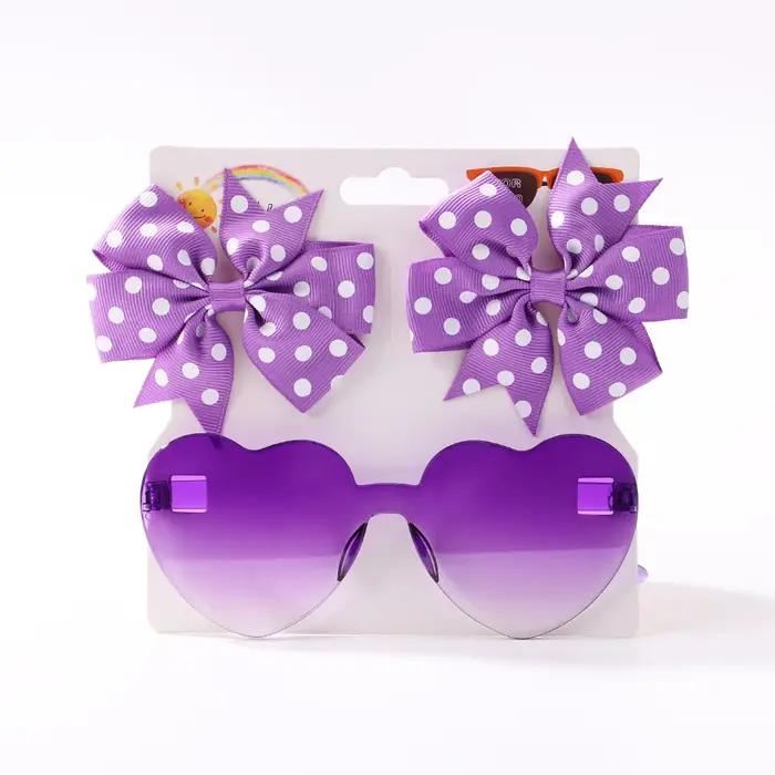 Barrettes à pois colorées pour filles polyester accessoires coiffure enfants occasions spéciales été vacances
