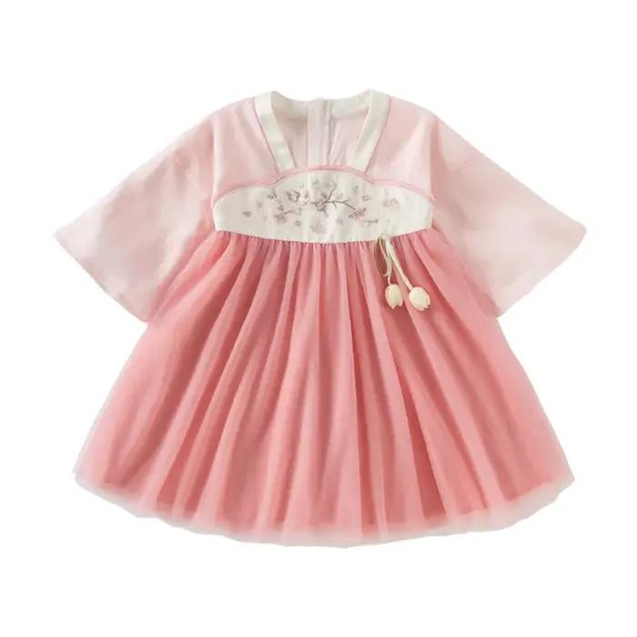 Fur ses-Robe Hanfu de style chinois pour enfants