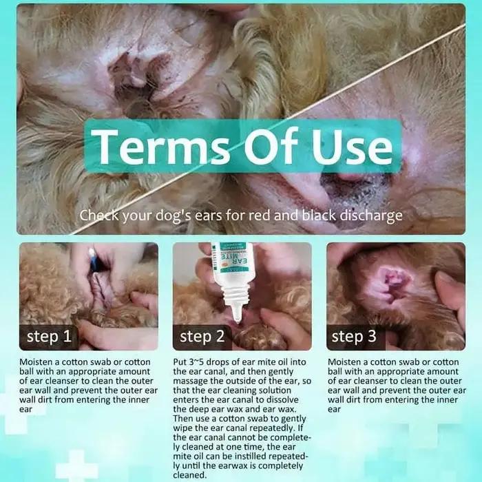 Nettoyant pour oreilles de chien
