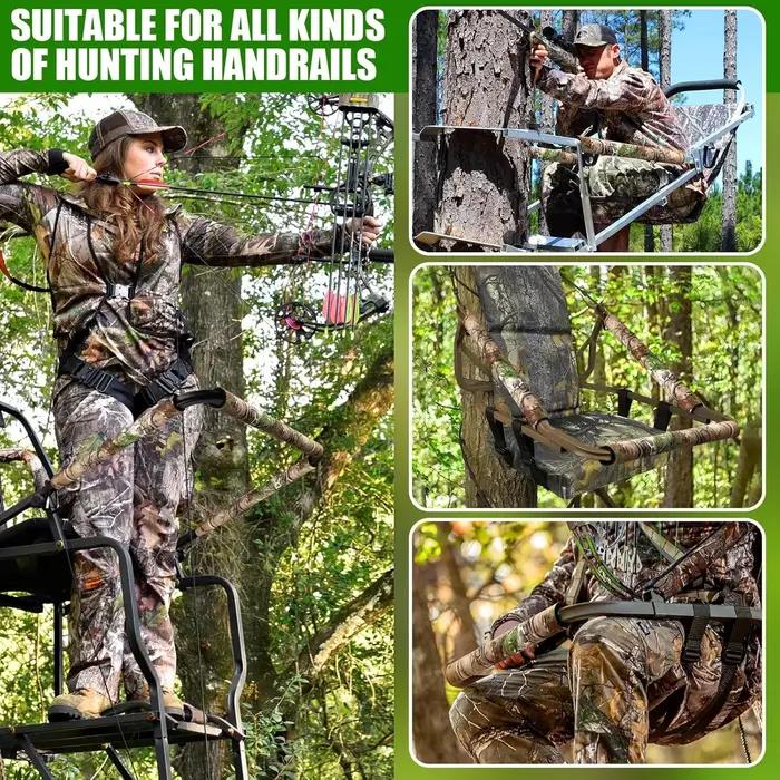 Support d'arbre de Camouflage, coussinets de Rail, housse d'accoudoir antidérapante, trépied de chasse, Rail de tir, support d'escalade, équipement de chasse au cerf en plein air