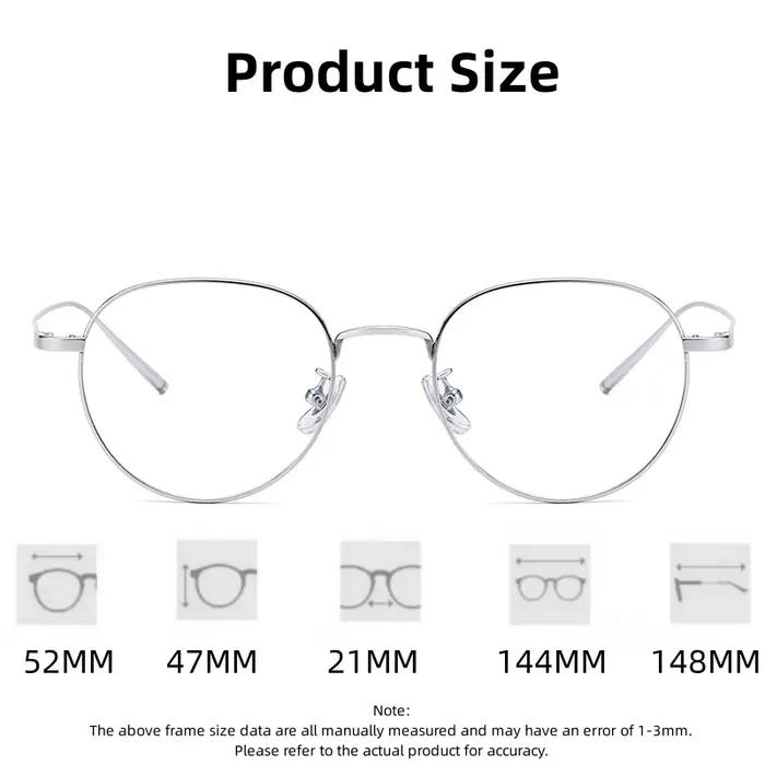FIRADA mode confort lunettes de luxe rétro rond titane lunettes optique Prescription lunettes cadre