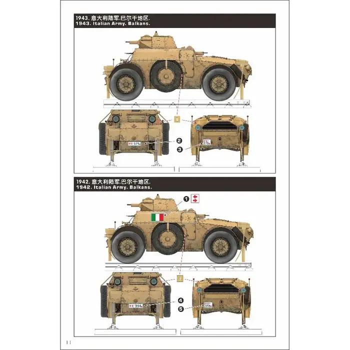 Heavy& Lanmo MM35011 1/35 Kit de modèle de voiture blindée ferroviaire italienne AB40 Ferroviaria