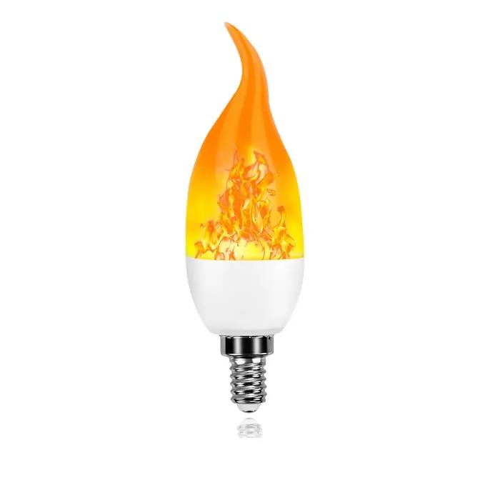 E14 Led ampoules de flamme simulée 7W 9W E27 85-265V 220V lampe de maïs scintillante LED bougie effet