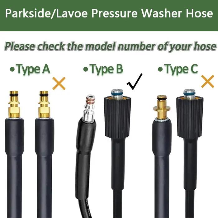 Tuyau haute pression pour Parkside Lavor PHD, nettoyeur haute pression portable, accessoires de lava