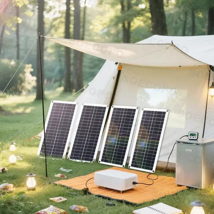 Kit de système de panneaux solaires portables 800W pour camping et recharge RV occasions spéciales