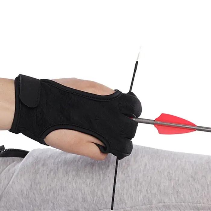 Protection main garde trois doigts accessoire sport extérieur tir archerie récurve