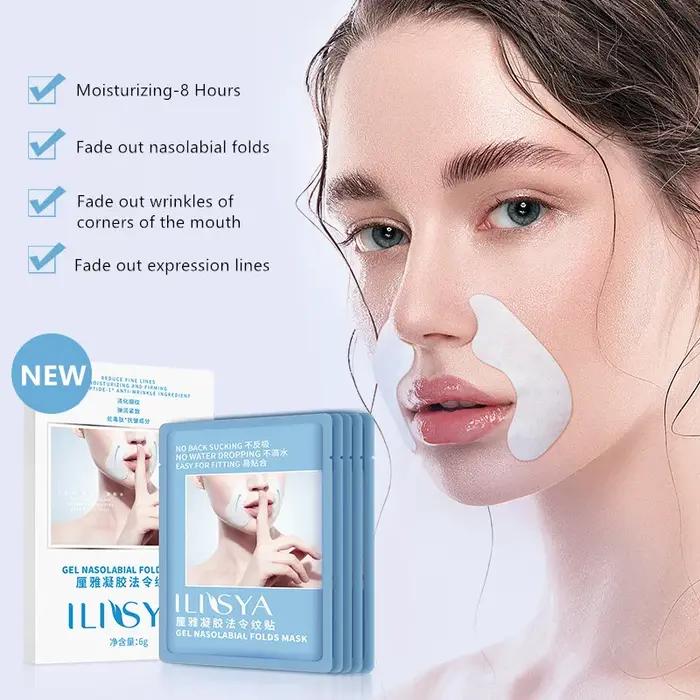 ILISYA-Masque anti-déformable pour les plis nasogéniens, gel anti-âge, autocollants, soins du visage