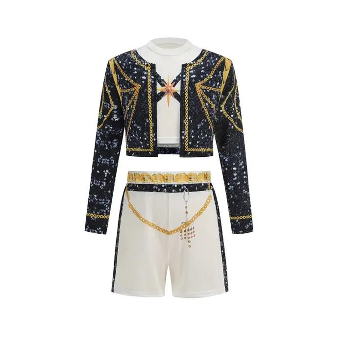 Ensemble de 3 pièces pour filles WEZOO Costume de Cosplay Vêtements à la Mode Spectacle sur Scène Jeu de Rôle Uniforme Occasions Spéciales