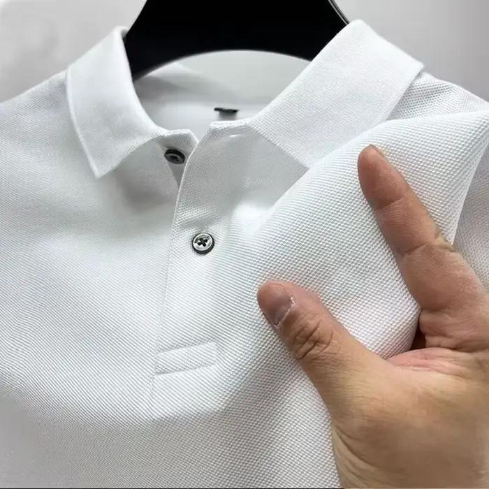 Polo d'été décontracté et respirant pour hommes, confortable, couleur unie, TShirt à manches courtes de haute qualité, offre spéciale, 2025