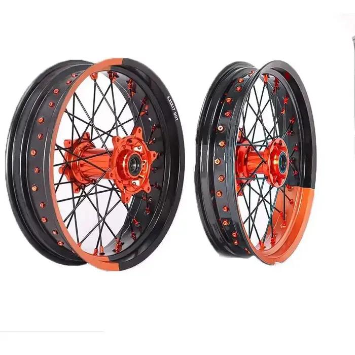 Rayons de roue en alliage pour motocyclette XR CRF BBR 10 12 14 16 17 19 pouces jante avant arrière dirt pit bike course occasionnels