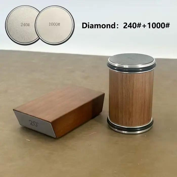 Affûteur de couteaux roulant, porte-couteau magnétique, Kit de pierre à aiguiser en diamant avec rou