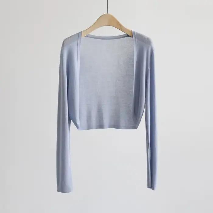 Cardigan en tricot de protection solaire pour femme, manteau fin, couverture de glace, châle, chemis
