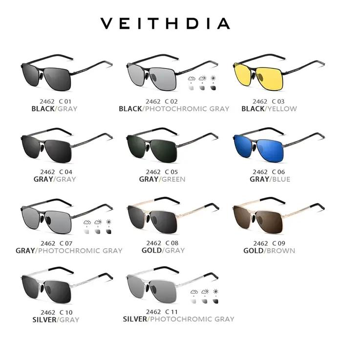 Lunettes de soleil de sport vintage pour hommes de la marque VEITHDIA, verres polarisés UV400, acces