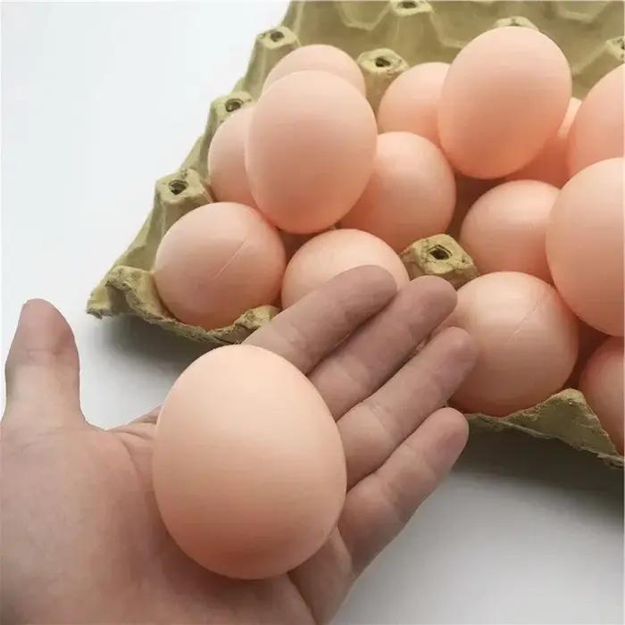 5/10 pièces oeuf à couver poule de pâques volaille trappe élevage Simulation faux oeufs artificiels en plastique