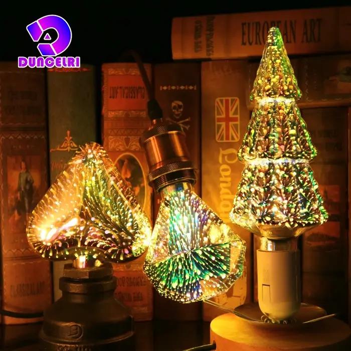 Ampoule LED décorative 3D E27 6W 110V 220V, ampoule Edison vintage, lampe étoile, lumière de nuit po