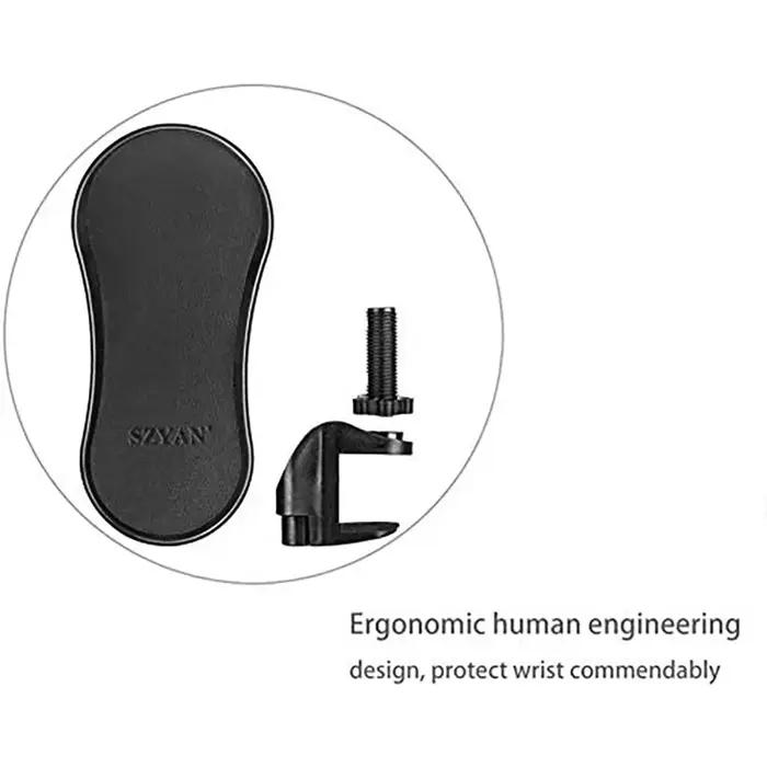 Repose-bras d'ordinateur pour bureau, Support de repose-poignet ergonomique réglable pour clavier, extension d'accoudoir, Support rotatif pour tapis de souris
