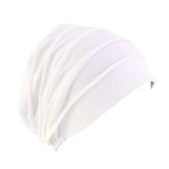 Femmes coton Slouch Bonnet chimio casquette couleur unie