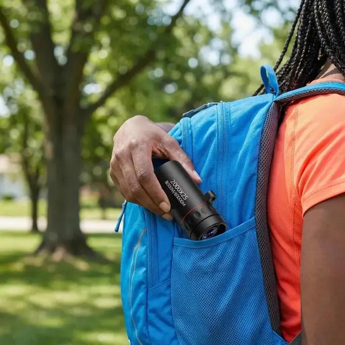 Monoculaire professionnel HD portable pour chasse et randonnée monoculaire haute résolution grossissement 3000 résistant à l'eau pour observation de la nature occasions spéciales