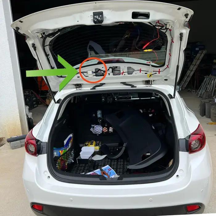 Vkauto-Câble adaptateur de caméra de stationnement pour Mazda 3, Mazda 3 URA back BM Bouches 2014 ~