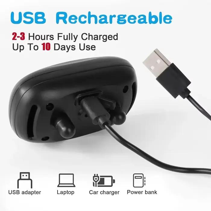Collier anti-aboiement rechargeable pour chiens ultrasonique avec vibrations pour entraînement doux et efficace pour chiens occaions de promenade et de visite
