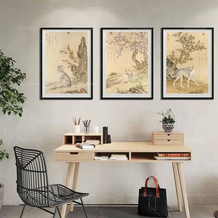 Art de chien vintage, cadeau pour les amoureux des chiens