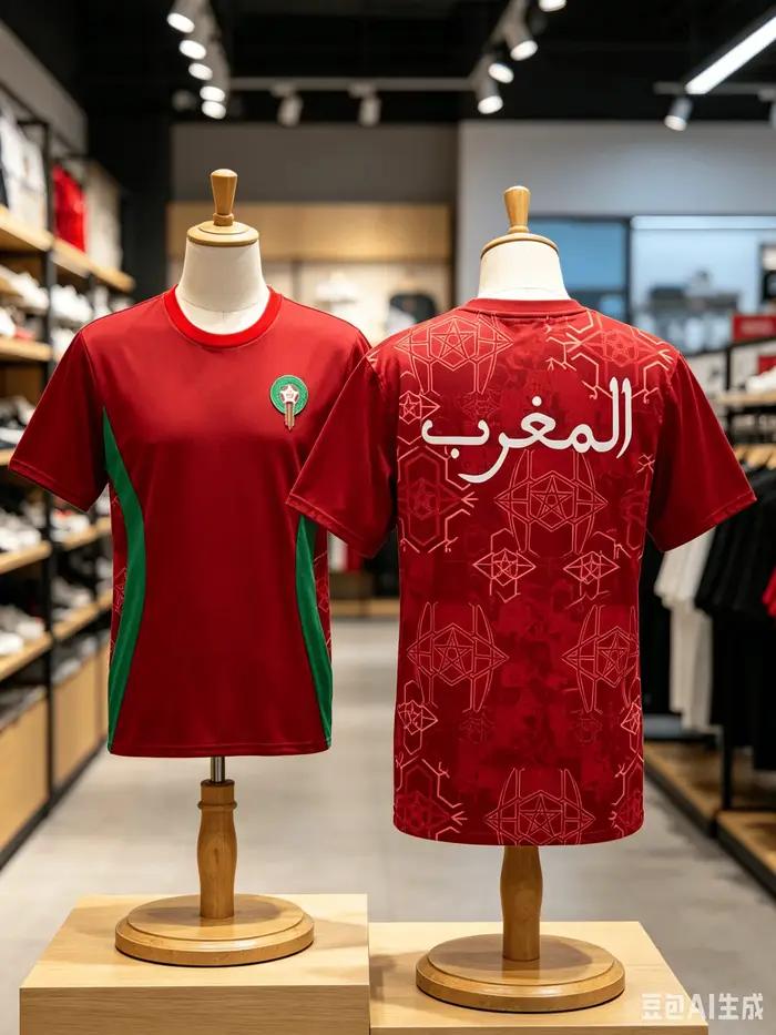 Maillot de football domicile de l'équipe nationale du Maroc 2026 - Blanc Vert Rouge Motif traditionnel T-shirts courts