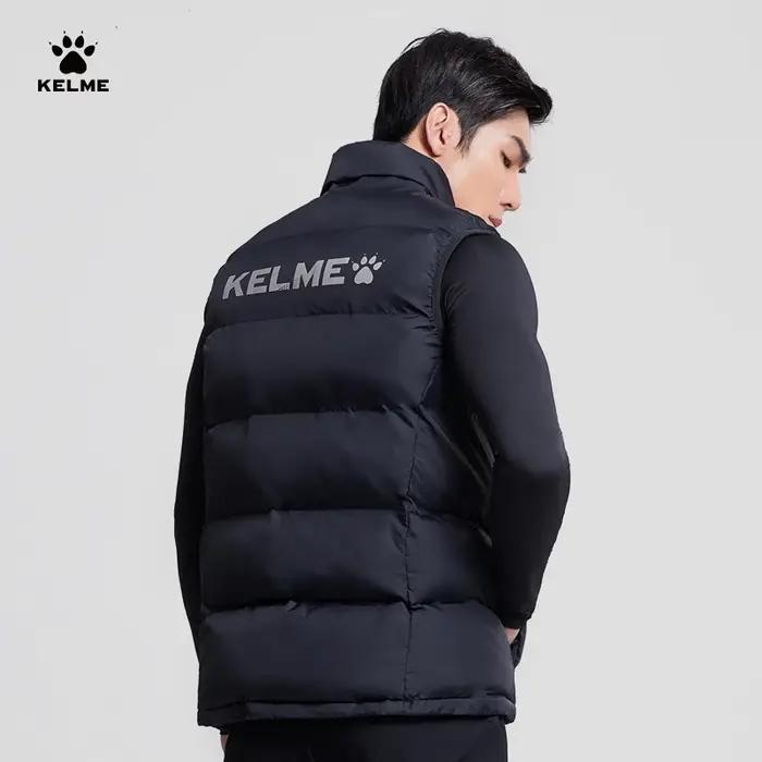 KELME hommes hiver vers le bas gilet Sport entraînement léger imperméable vêtements d'extérieur col