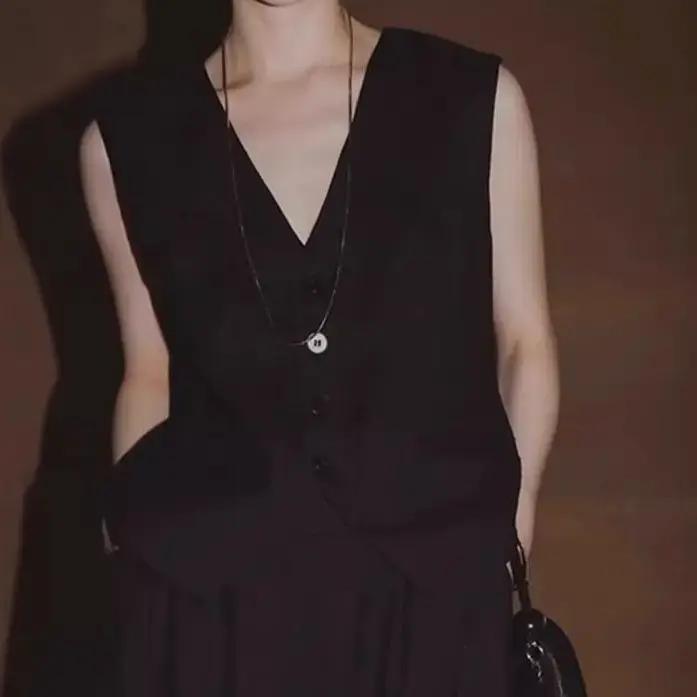 Gilet sans manches en lin français pour femmes, gilet de luxe silencieux, Slim, style Boho Chic, été 2025