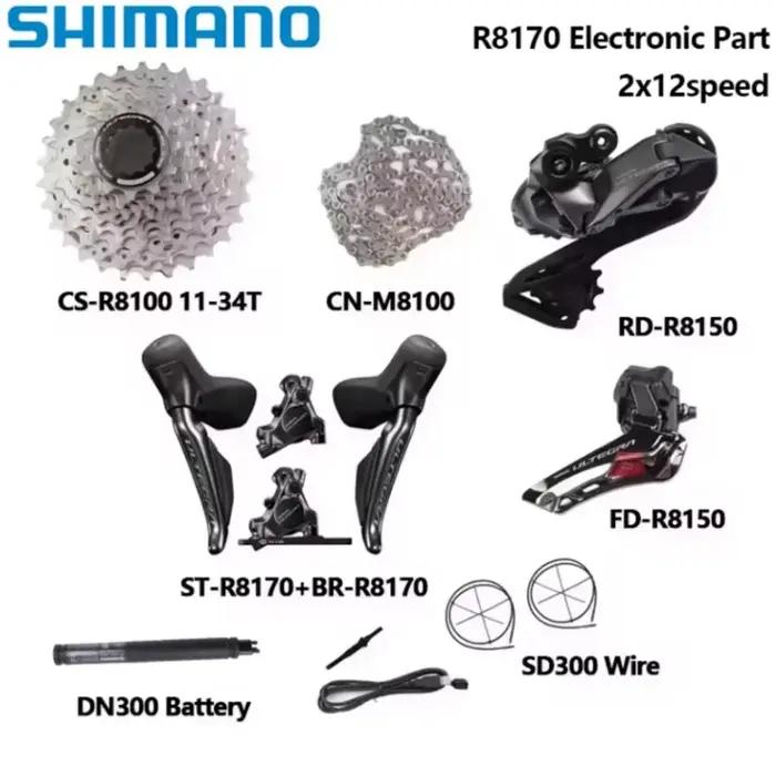 Shimano Ultegra R8170 Di2 pièce électronique 2x12S R8150 dérailleur arrière R8100 Cassette frein à d