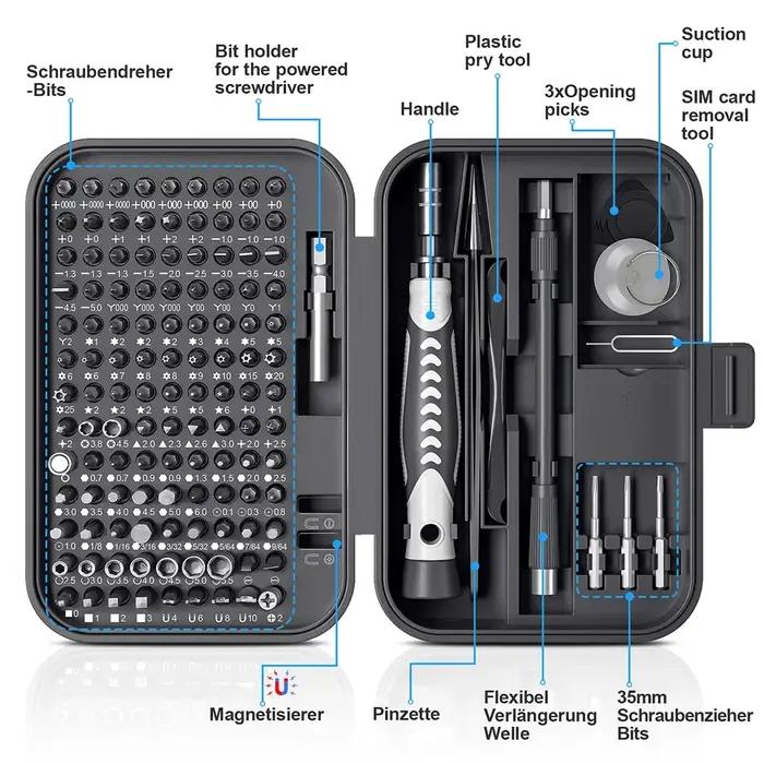 Jeu de tournevis de précision 130 en 1, Kits d'outils manuels portables, embouts magnétiques, petite