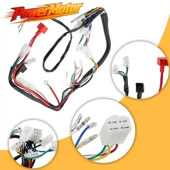 Kit de câblage électrique pour ATV UTV Quad Dirt Bike Motocross 50cc 70cc 90cc 110cc 125cc accessoires modifiés