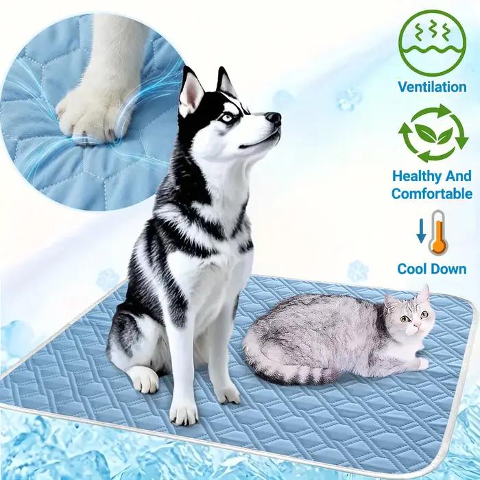 Tapis rafraîchissant pour animaux de compagnie S-XXL, lit rafraîchissant pour chien, lavable, base antidérapante, grand tapis de refroidissement pour animaux, accessoires pour animaux.
