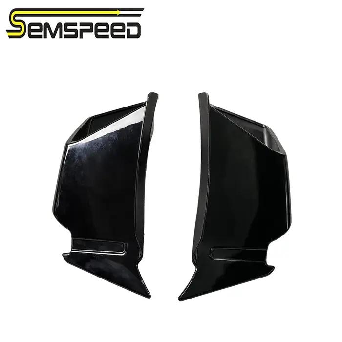 SEMSPEED-Couvercle d'embout d'aile de carénage pneumatique côté droit, protecteur en plastique ABS,