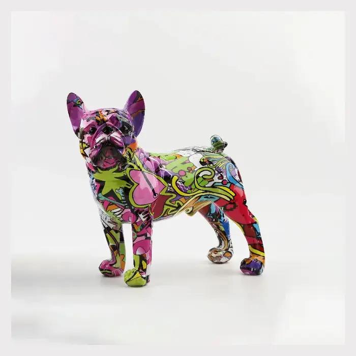 Statue de Chien Bouledogue Français