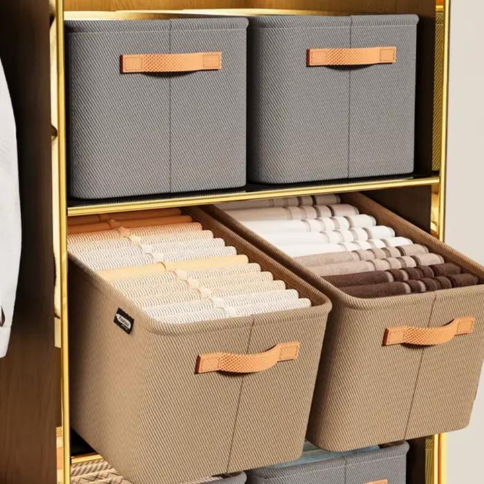Organisateur de vêtements épais, armoires de rangement pour pantalons et pulls, tiroirs, boîte de rangement pour jeans, garde-robe, organisateurs de vêtements