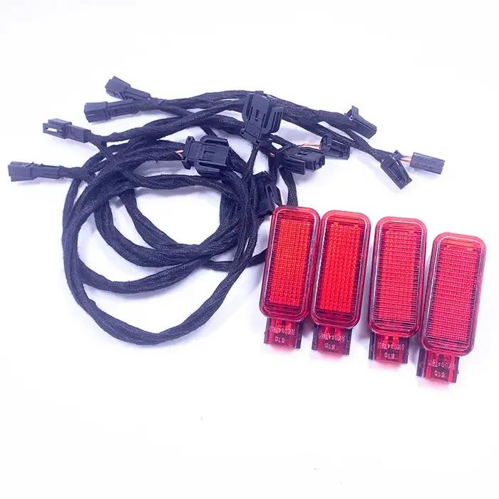 Câble de voyant d'avertissement de porte rouge halogène pour intérieur de voiture, mise à niveau du