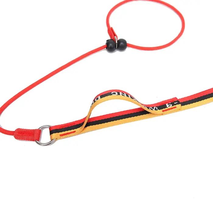 Laisse coordonnante pour chien en nylon rose ou rouge avec poignée rembourrée, pour promenades, courses et randonnées, adaptée à toutes les étapes de vie des chiens