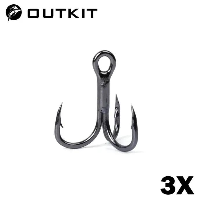 OUTKIT 10 pièces 3x flèche forte Super pointu rond triple crochet antirouille acier à haute teneur e