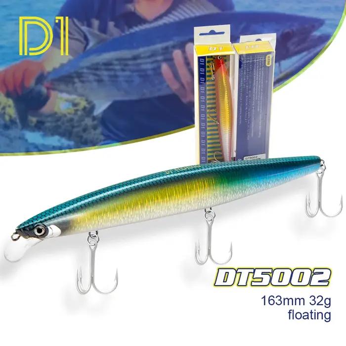 Leurre de pêche suspendu D1 Sea Bait Of BKK Hook, 160mm 145mm 120mm, Minnow Wobbler artificiel profe