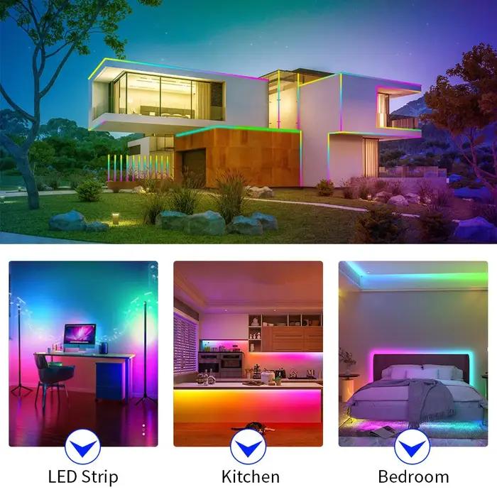 Bande lumineuse LED COB RGBIC WS2811, 360 576 720 diodes/m, adressable, couleur de rêve SPI, Flexibl