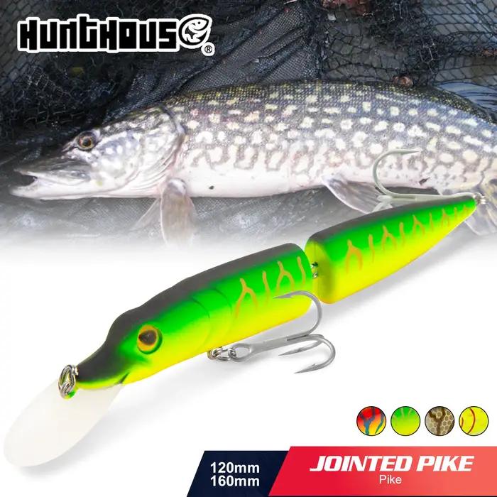 Leurre Hunthouse Pike Minnow Appât Dur Minnow Artificial Swimbait Pour Pêche en Mer Rivières Lacs Occasions Spéciales