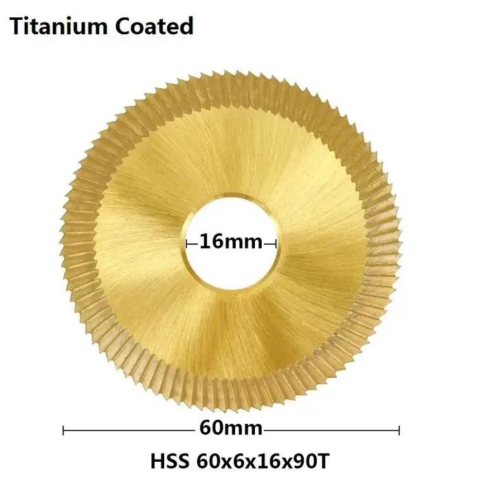 Machine à copier les clés XCAN 60x6x16mm 36/60/80/90T Acier Rapide Titane Pour Serruriers Occasions Spéciales