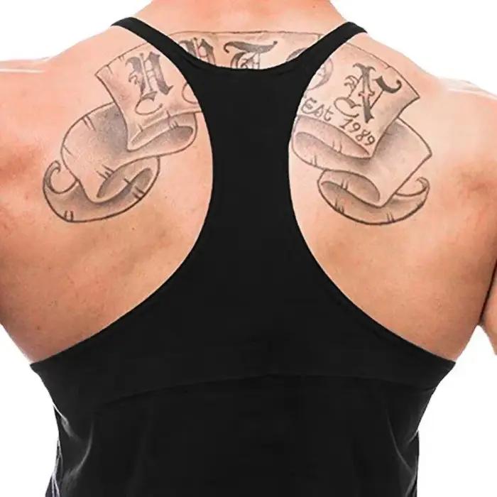 Débardeur musculaire uni pour hommes, Fitness, musculation, course à pied, Sport, gilets sans manche