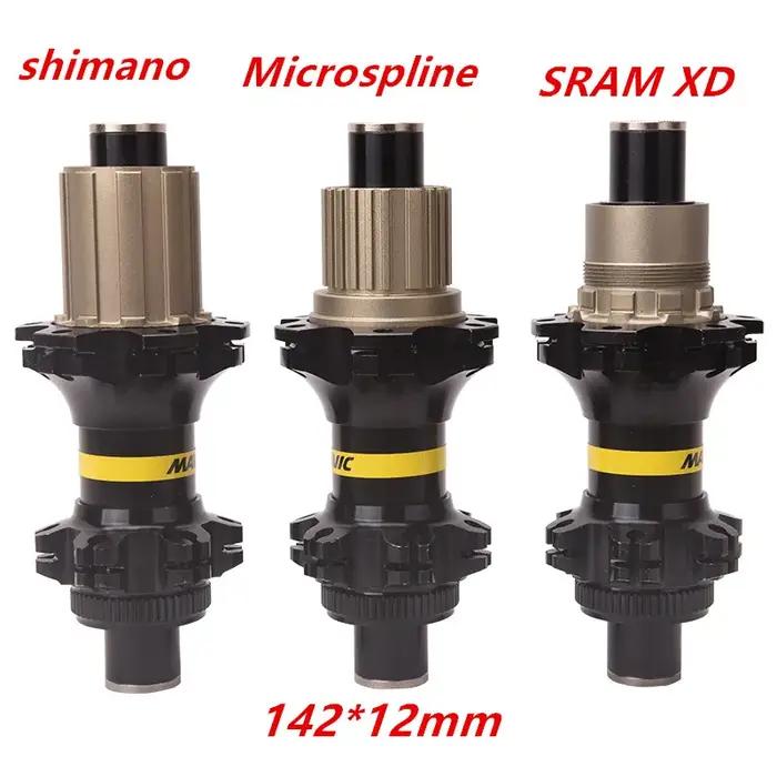Axe Shimano-Hub pour vélo, verrouillage central, axe E-THRU, moyeu 12 vitesses, 24H, 100x9, 135x9, 1